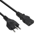 Dây Nguồn AC Brazil Kiểu 3 Chân, Chiều Dài: 1.2m ( OD5.5 ), Phích Cắm Brazil, 1.2m