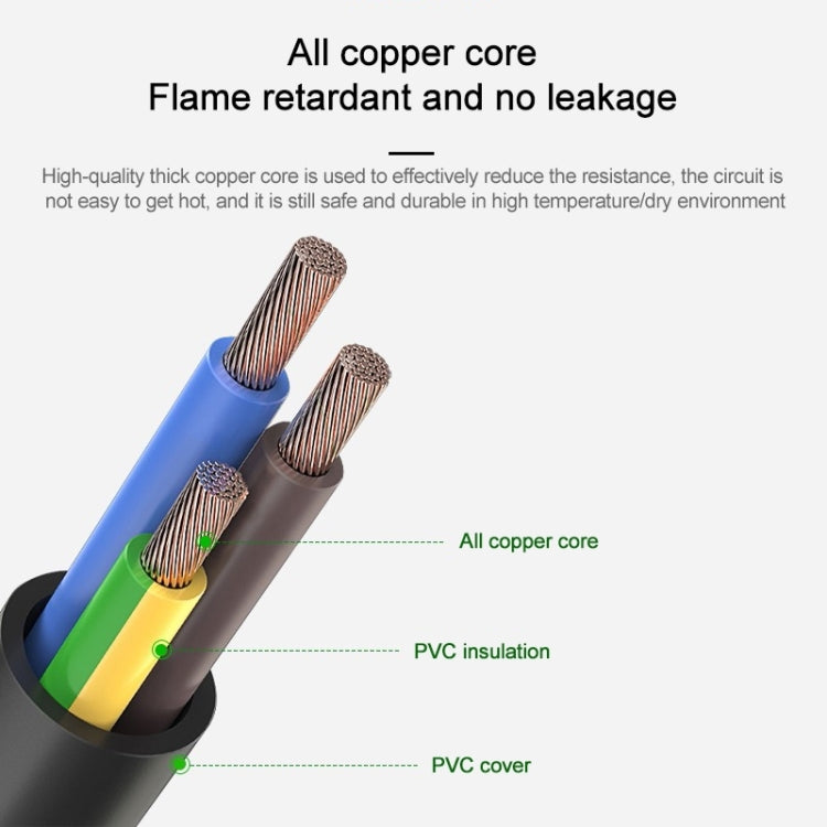 Dây nguồn máy tính PC đầu cắm EU 3 chân, dài 1.8m, 1.8m x 1.5