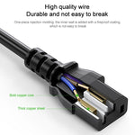 Dây nguồn máy tính PC đầu cắm EU 3 chân, dài 1.8m, 1.8m x 1.5