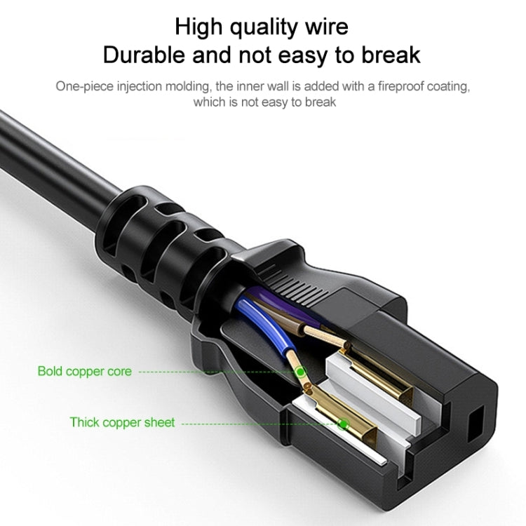 Dây nguồn máy tính PC đầu cắm EU 3 chân, dài 1.8m, 1.8m x 1.5