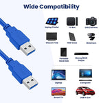 Cáp nối dài USB 3.0 A đực sang A đực AM-AM, dài 3m, dài 3m