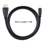 Cáp Micro HDMI sang HDMI 19 chân dài 1.5m, phiên bản 1.4, đầu HDMI đực, dài 1.5m