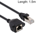 Cáp nối dài mạng RJ45 cái sang đực CAT5E có khóa vít, dài 1.5m, 1.5m