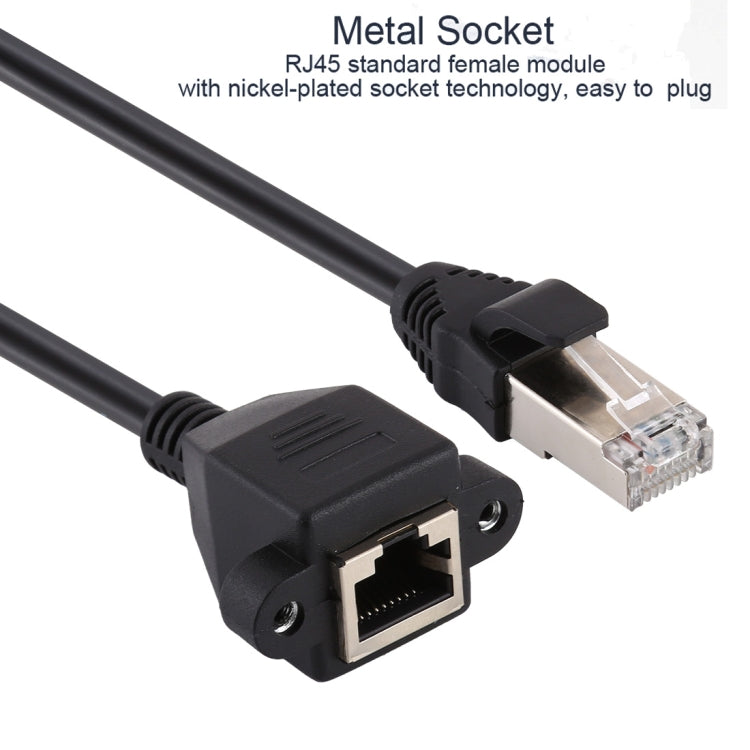 Cáp nối dài mạng RJ45 cái sang đực CAT5E có khóa vít, dài 1.5m, 1.5m