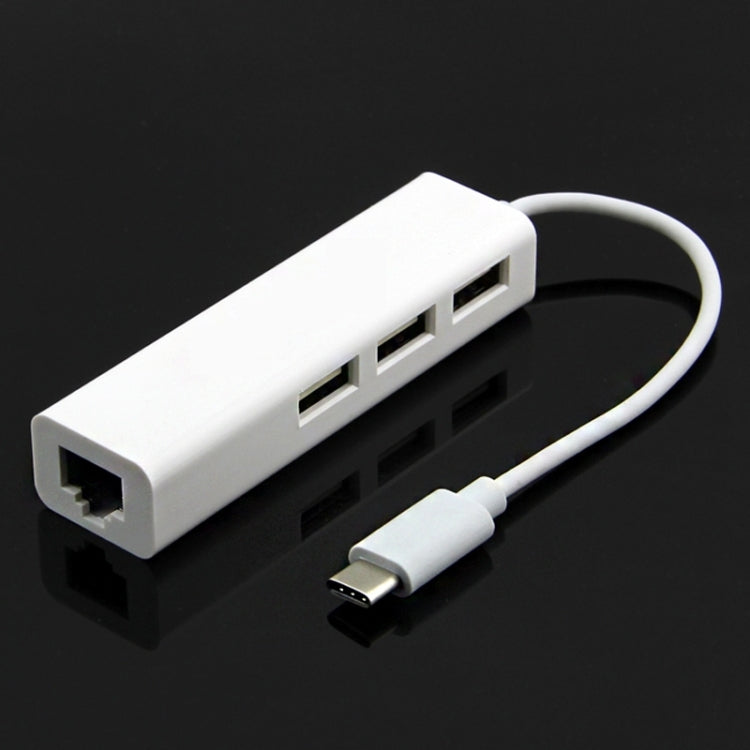 Bộ chuyển đổi đa năng Type-C sang 3 cổng USB và RJ45, dài 13cm, 3 cổng USB + RJ45