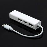 Bộ chuyển đổi đa năng Type-C sang 3 cổng USB và RJ45, dài 13cm, 3 cổng USB + RJ45