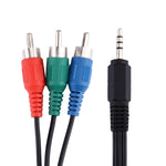 Dây cáp video thành phần RGB Jack 3.5mm dài 1.5m, 3.5mm sang 3 RCA, Chiều dài: 1.5m
