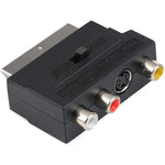 Cáp Scart Đầu Đực sang Đầu Cái với Cổng AV Composite + S-Video, Cổng Vàng AV + S-Video