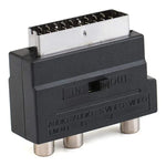 Cáp Scart Đầu Đực sang Đầu Cái với Cổng AV Composite + S-Video, Cổng Vàng AV + S-Video