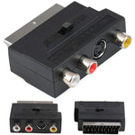 Cáp Scart Đầu Đực sang Đầu Cái với Cổng AV Composite + S-Video, Cổng Vàng AV + S-Video