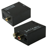 Bộ chuyển đổi âm thanh RCA analog sang quang kỹ thuật số Toslink (Màu đen), 2RCA sang Spdif+Coaxial