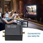 Bộ chuyển đổi âm thanh RCA analog sang quang kỹ thuật số Toslink (Màu đen), 2RCA sang Spdif+Coaxial