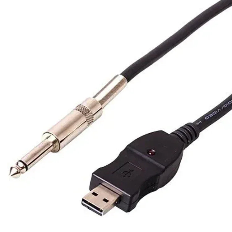 Cáp Chuyển Đổi Âm Thanh Thu Âm Guitar Bass PC USB, Cáp Thu Âm Guitar Bass