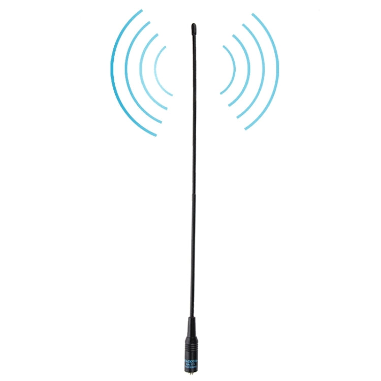 Ăng-ten radio cầm tay lò xo linh hoạt băng tần kép NAGOYA NA-771 144/430MHz SMA-F cho bộ đàm, chiều dài ăng-ten: 38cm