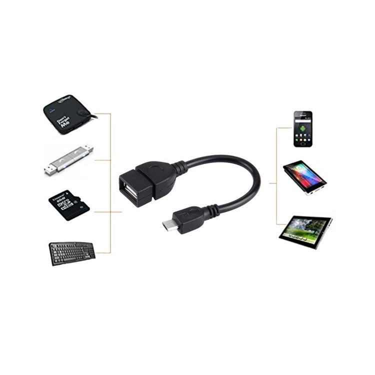 Bộ chuyển đổi USB A cái sang Micro USB 5 chân đực dài 10cm có OTG