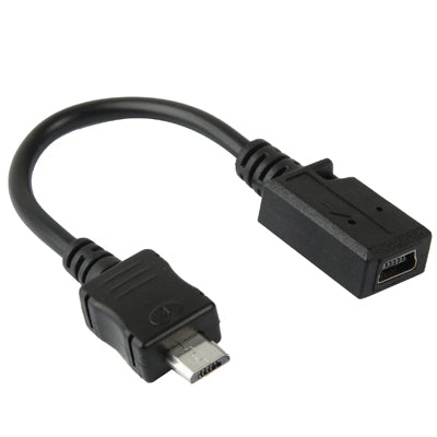 Cáp chuyển đổi Mini USB cái sang Micro USB đực, chiều dài: 13cm