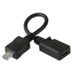 Cáp chuyển đổi Mini USB cái sang Micro USB đực, chiều dài: 13cm