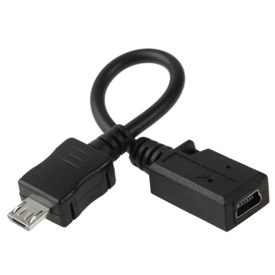 Cáp chuyển đổi Mini USB cái sang Micro USB đực, chiều dài: 13cm