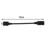 Cáp chuyển đổi Mini USB cái sang Micro USB đực, chiều dài: 13cm
