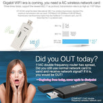 Bộ chuyển đổi Wifi không dây USB 3.0 EDUP AC-1601 802.11AC 1200M băng tần kép, AC-1601 1200Mbps