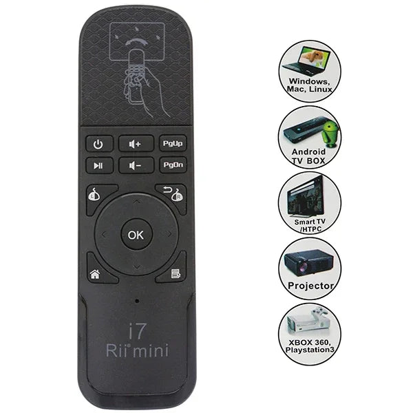 Bàn phím chuột bay không dây Rii i7 cho HTPC / Android TV Box / Xbox360, Rii i7