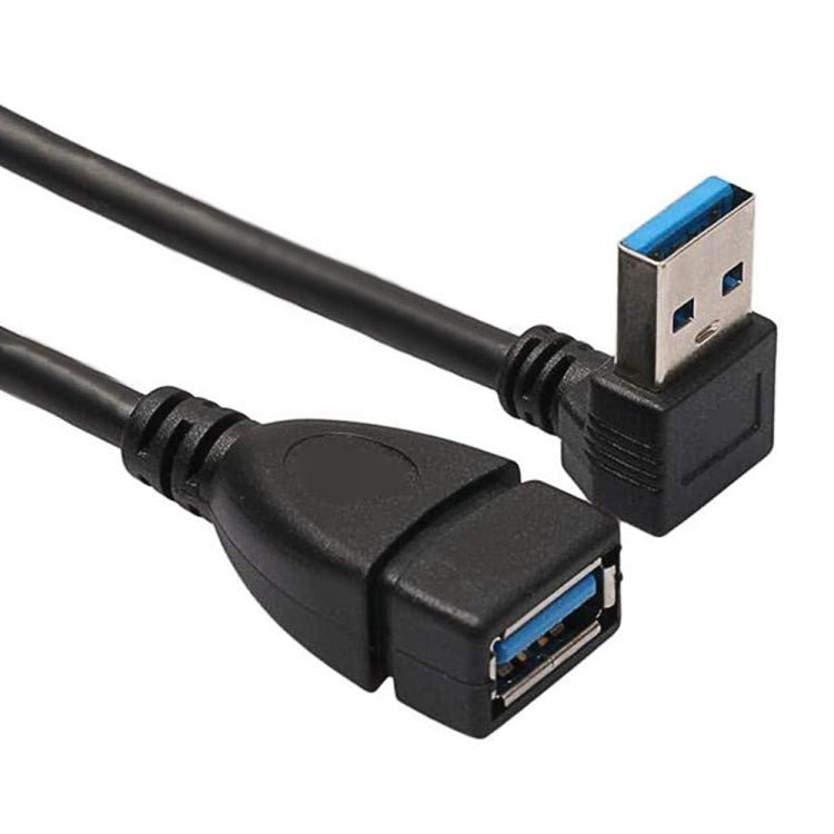 Cáp nối dài USB 3.0 góc 90 độ đực sang cái, dài 15cm, góc xuống AM sang AF, dài 15cm