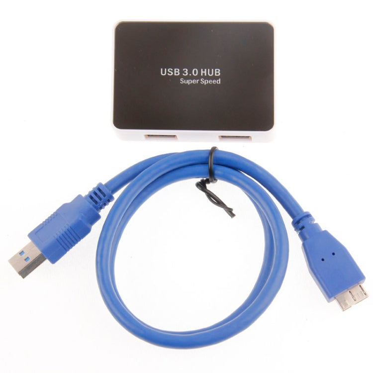 Hub USB 3.0 4 cổng tốc độ siêu nhanh 5Gbps mặt gương CR-H302 + cáp truyền USB 3.0 dài 60cm, H302 trắng, H302 đen