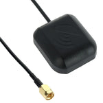 Ăng-ten GPS xe hơi thu chủ động chân đế nam châm, bộ chuyển đổi gắn đế, đầu nối SMA đực, chiều dài cáp: 3m, đầu nối SMA đực