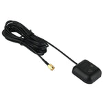 Ăng-ten GPS xe hơi thu chủ động chân đế nam châm, bộ chuyển đổi gắn đế, đầu nối SMA đực, chiều dài cáp: 3m, đầu nối SMA đực