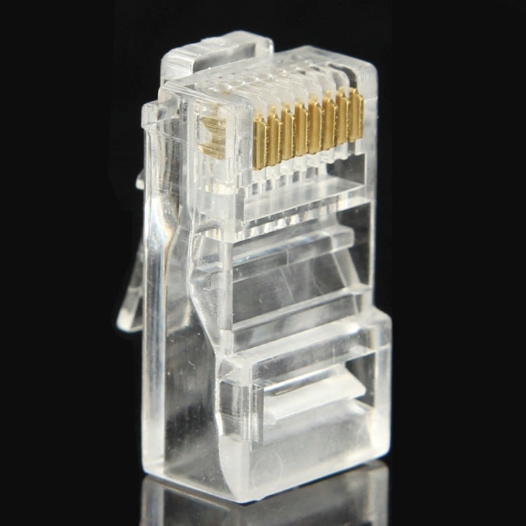 100 cái / gói Đầu nối RJ45 Modular, Vàng: 3u, Vàng: 3u