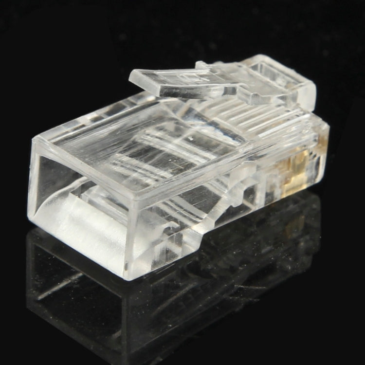 100 cái / gói Đầu nối RJ45 Modular, Vàng: 3u, Vàng: 3u