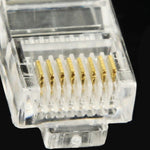 100 cái / gói Đầu nối RJ45 Modular, Vàng: 3u, Vàng: 3u