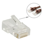 100 cái / gói Đầu nối RJ45 Modular, Vàng: 3u, Vàng: 3u