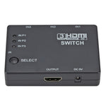 Bộ chuyển mạch HDMI 3x1 Full HD 1080P 3D với điều khiển từ xa hồng ngoại, có điều khiển từ xa hồng ngoại