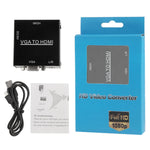 Bộ chuyển đổi kỹ thuật số âm thanh hình ảnh HD 1080P HDMI Mini VGA sang HDMI Scaler Box cho PC / HDTV, HD 1080P