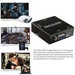 Bộ chuyển đổi kỹ thuật số âm thanh hình ảnh HD 1080P HDMI Mini VGA sang HDMI Scaler Box cho PC / HDTV, HD 1080P