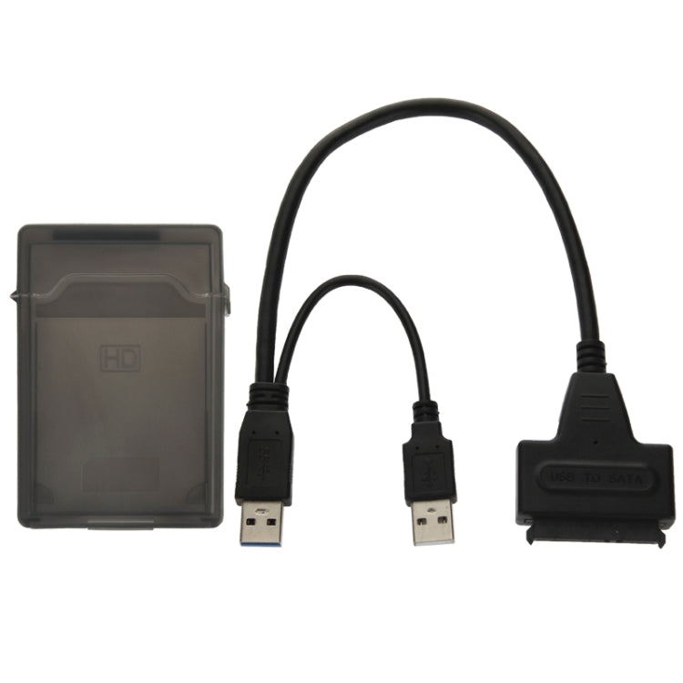 Cáp USB 2.0 / USB 3.0 sang SATA kèm hộp bảo vệ ổ cứng 2.5 inch, hỗ trợ tốc độ đến 4TB, USB 3.0 sang SATA có USB(B)