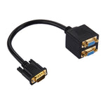 Cáp chia VGA 30cm đầu đực sang 2 đầu cái, VGA đầu đực