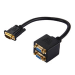 Cáp chia VGA 30cm đầu đực sang 2 đầu cái, VGA đầu đực