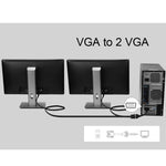 Cáp chia VGA 30cm đầu đực sang 2 đầu cái, VGA đầu đực