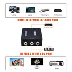 Bộ chuyển đổi video Mini HD VK-126 HDMI sang AV/CVBS, HDMI sang AV/CVBS