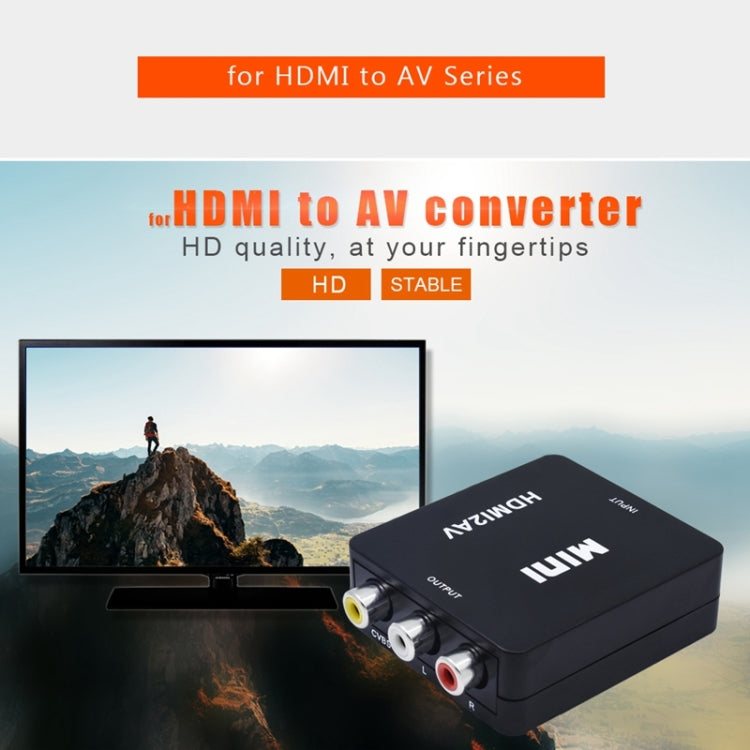 Bộ chuyển đổi video Mini HD VK-126 HDMI sang AV/CVBS, HDMI sang AV/CVBS