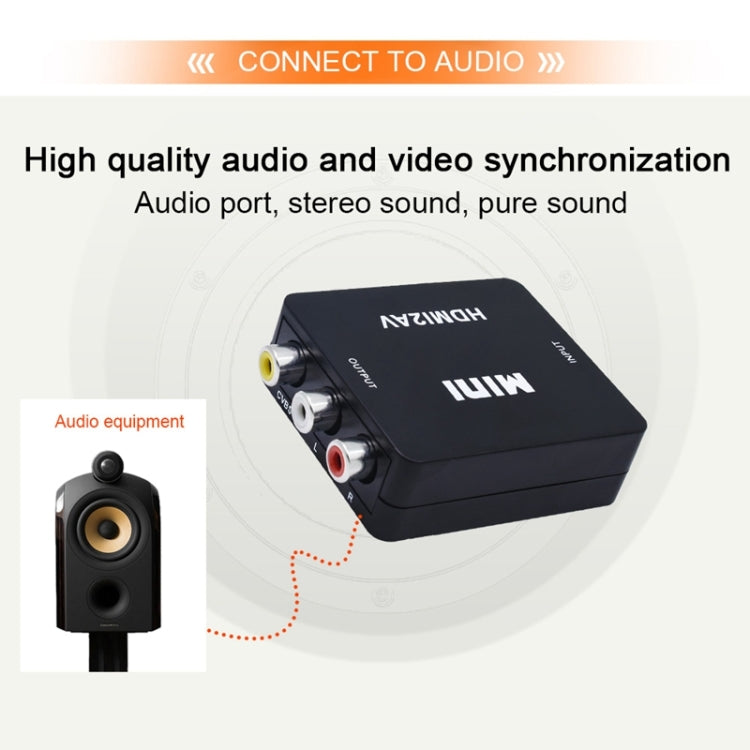 Bộ chuyển đổi video Mini HD VK-126 HDMI sang AV/CVBS, HDMI sang AV/CVBS