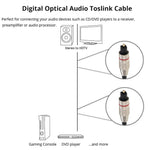 Cáp quang âm thanh kỹ thuật số Toslink đầu đực sang đầu đực, đường kính 5.0mm, dài 5m