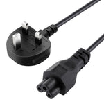 Dây nguồn AC chất lượng cao kiểu 3 chân cho laptop UK, dài 1.5m, phích cắm UK kiểu 3 chân, dài 1.5m