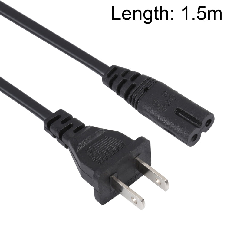 Dây nguồn AC chất lượng cao kiểu 2 chân cho laptop US, dài 1.5m, phích cắm US kiểu 2 chân, dài 1.5m