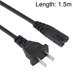 Dây nguồn AC chất lượng cao kiểu 2 chân cho laptop US, dài 1.5m, phích cắm US kiểu 2 chân, dài 1.5m