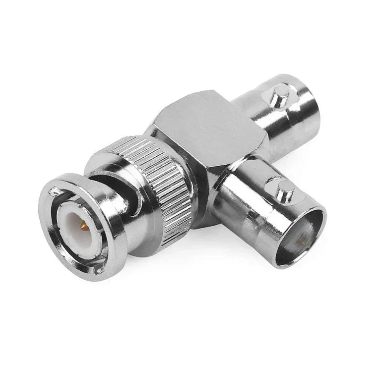 Đầu nối đực BNC + 2 đầu cái BNC, bộ chuyển đổi cáp đồng trục