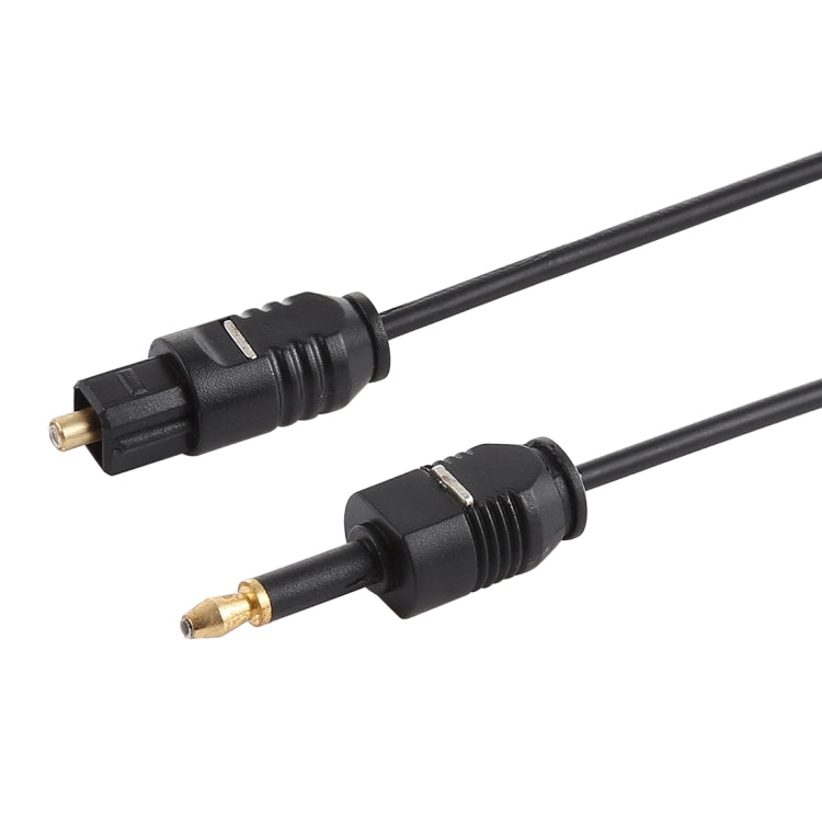 Cáp âm thanh quang học kỹ thuật số TOSLink đầu đực sang 3.5mm đầu đực, dài 0.8m, đường kính ngoài: 2.2mm