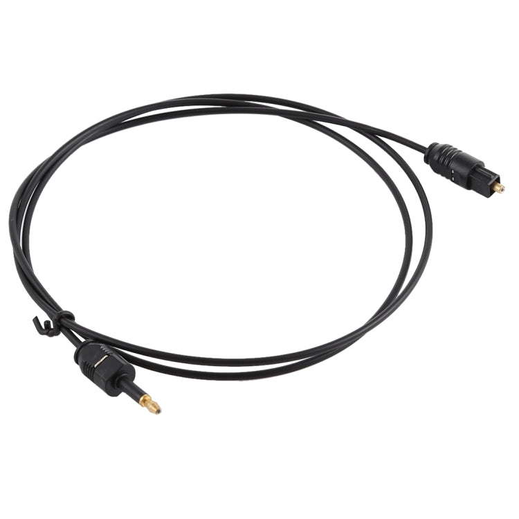 Cáp âm thanh quang học kỹ thuật số TOSLink đầu đực sang 3.5mm đầu đực, dài 0.8m, đường kính ngoài: 2.2mm
